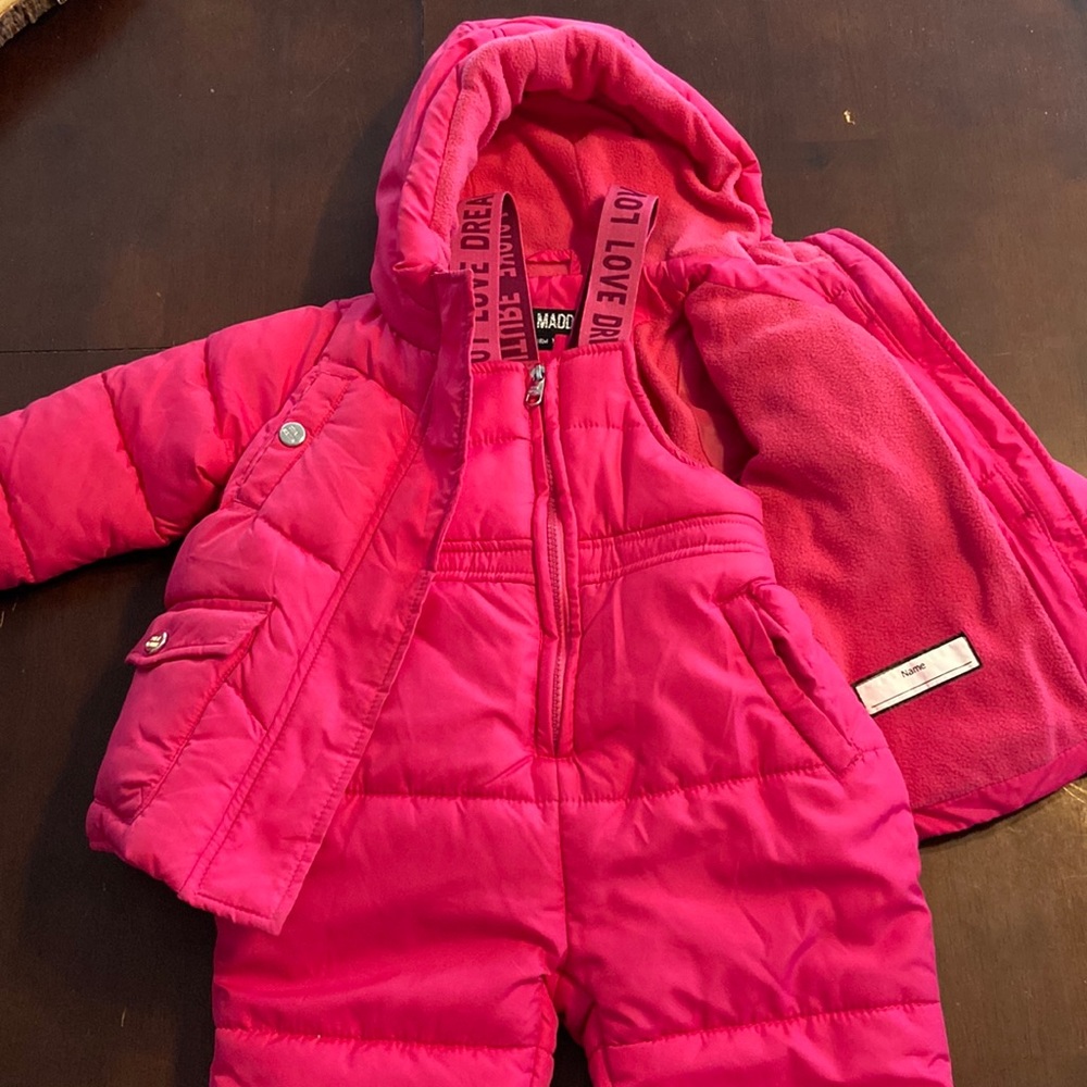 Steve Madden toddler snowsuit and jacket